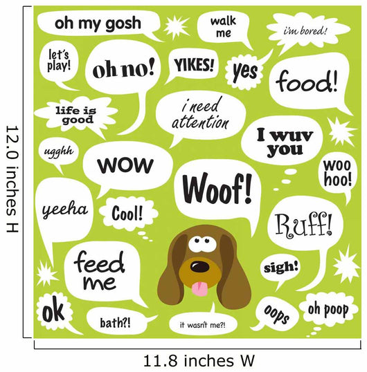 Various Phrases Comic Bubbles Wall Decal