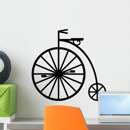 Silhouette of Pennyfarthing Cycle Wall Decal