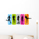 Fitness Silhouettes Set Wall Decal