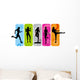 Fitness Silhouettes Set Wall Decal