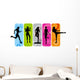 Fitness Silhouettes Set Wall Decal