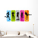 Fitness Silhouettes Set Wall Decal