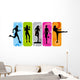 Fitness Silhouettes Set Wall Decal