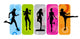 Fitness Silhouettes Set Wall Decal