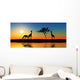 Family Giraffes Wall Decal Panoramic