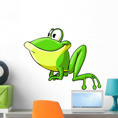 Frog Wall Decal shown on a wall