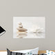 Wellness Still Life Pebbles and White Lily Wall Mural