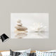 Wellness Still Life Pebbles and White Lily Wall Mural