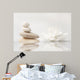 Wellness Still Life Pebbles and White Lily Wall Mural