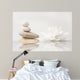 Wellness Still Life Pebbles and White Lily Wall Mural