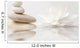 Wellness Still Life Pebbles and White Lily Wall Mural