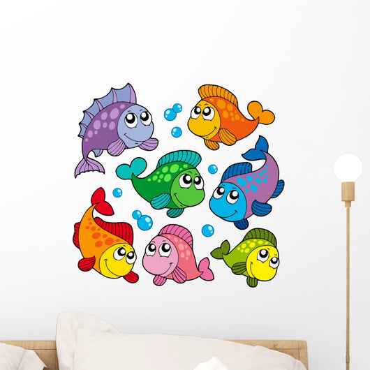 Various Cute Fishes Collection 2 Wall Decal