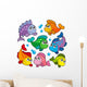 Various Cute Fishes Collection 2 Wall Decal