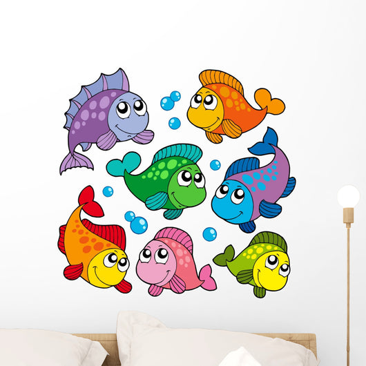 Various Cute Fishes Collection 2 Wall Decal