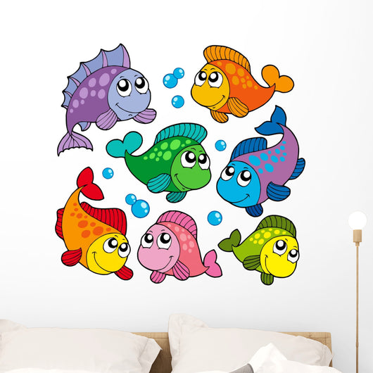 Various Cute Fishes Collection 2 Wall Decal