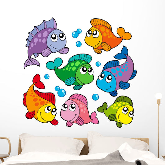 Various Cute Fishes Collection 2 Wall Decal