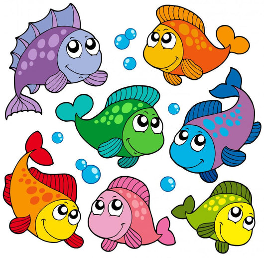 Various Cute Fishes Collection 2 Wall Decal