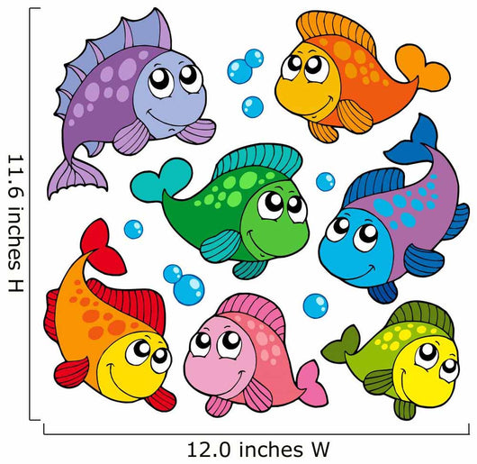 Various Cute Fishes Collection 2 Wall Decal