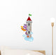 Lurking dragon with castle tower Wall Decal