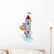 Lurking dragon with castle tower Wall Decal