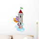 Lurking dragon with castle tower Wall Decal