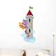 Lurking dragon with castle tower Wall Decal