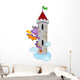 Lurking dragon with castle tower Wall Decal