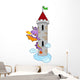 Lurking dragon with castle tower Wall Decal