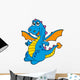 Cute Blue Dragon Wall Decal