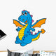 Cute Blue Dragon Wall Decal