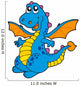 Cute Blue Dragon Wall Decal