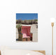 Strandkorb Rot-weiss Wall Decal