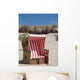 Strandkorb Rot-weiss Wall Decal
