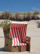 Strandkorb Rot-weiss Wall Decal