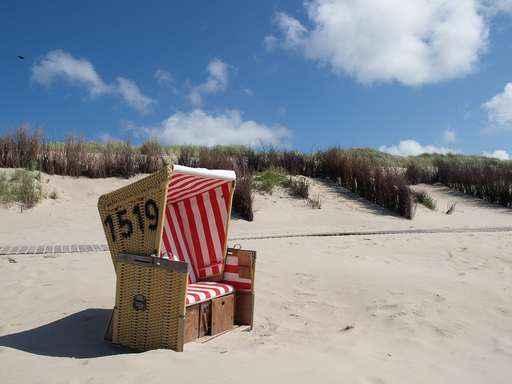 Lonely Beach Chair Wall Decal