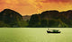 Boat Sailing along Coast Wall Decal