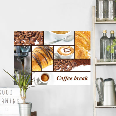 Coffee Break Wall Mural shown on a wall