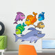 Various cartoon fishes collection Wall Decal