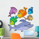 Various Cartoon Fishes Collection Wall Decal