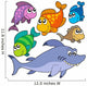 Various cartoon fishes collection Wall Decal