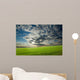 Sunset Over Green Crops Wall Mural