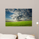 Sunset Over Green Crops Wall Mural