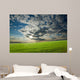 Sunset Over Green Crops Wall Mural
