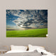Sunset Over Green Crops Wall Mural