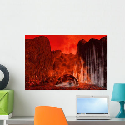 Vulcan Mars Wall Decal shown on a wall