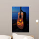 Fireside Guitar Wall Mural