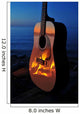 Fireside Guitar Wall Mural