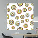 Vector Seamless Retro Circles Pattern Wall Mural