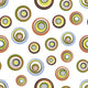 Vector Seamless Retro Circles Pattern Wall Mural
