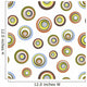 Vector Seamless Retro Circles Pattern Wall Mural